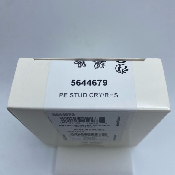 Swarovski Gema White Rhodium Plated Flower Earrings 5644679 - Picture 5 of 5